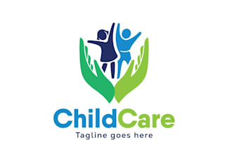design a cute and professional childcare logo for your brand