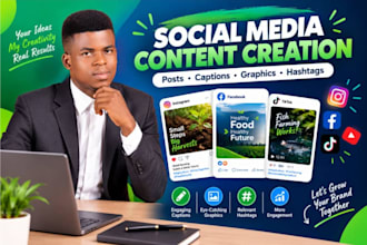 write engaging social media captions and content