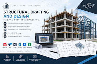 do structural rcc or steel drafting and structural design