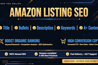 do amazon product listing with seo
