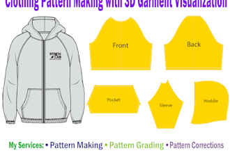 sewing pattern maker and create 3d garment design