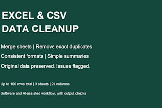 clean merge and organize your excel or CSV data