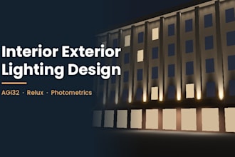 design interior lighting, exterior lighting, agi32 relux photometric analysis