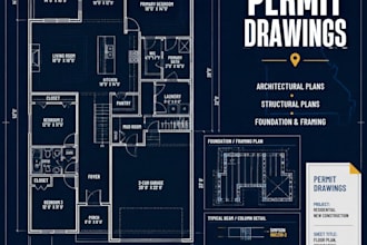 create architectural plans and structural engineer for missouri permit drawing