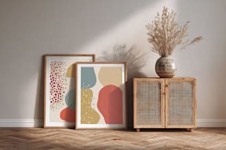 do minimalist boho art and abstract printable wall art