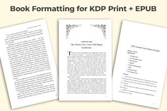 format your book for amazon KDP print and epub