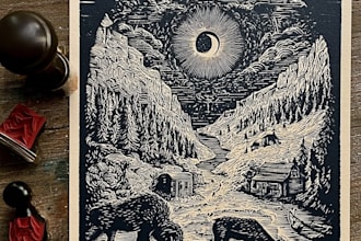create a custom print linocut