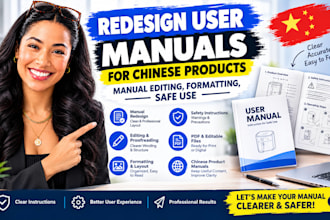 create ce compliant user manual, product manual, safety guide and manual designs