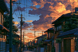 draw anime style backgrounds