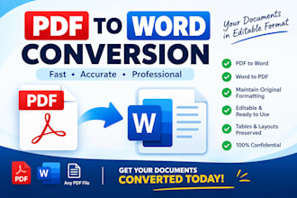convert PDF to word and word to PDF with accurate formatting