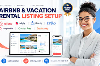 setup listing on airbnb, lodgify, guesty, vrbo, hospitable, ownerrez, hostaway