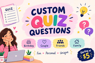 create custom quiz questions for your event