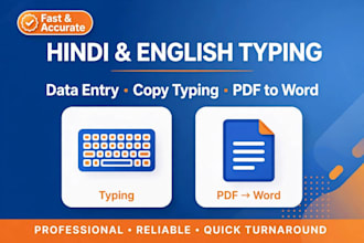 do hindi typing english typing copy typing and data entry