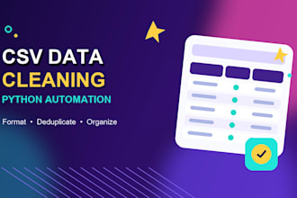 clean, format, and remove duplicates from CSV data