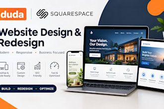 design or redesign duda squarespace website with responsive web design