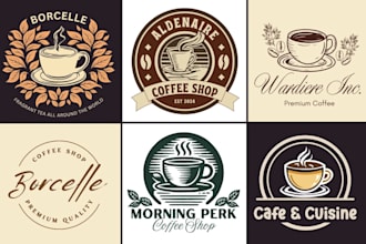 make starbuck , coffee shop, bar or restaurant logo branding