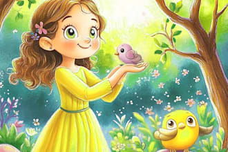 children story book illustration children story book