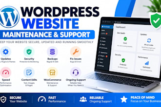 do wordpress website maintenance, support, security updates fixes and management