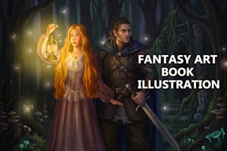 create fantasy book illustrations and digital art in photoshop