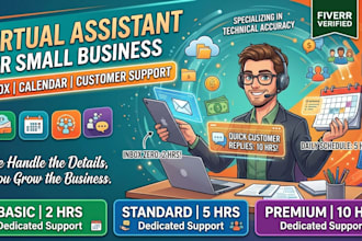 be your virtual assistant for small business administration and email management