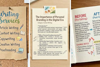 write articles content copywriting and creative writing