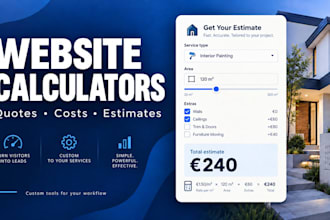build a custom website calculator or quote estimator