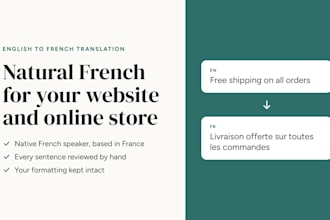 translate your website and product descriptions from english to french