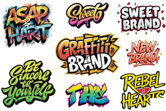create graffiti logo or graffiti illustration in 24 hours