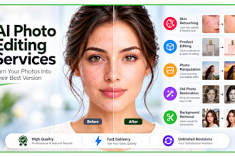 ai photo editing, retouching and background removal
