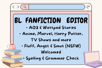 proofread, edit, and beta read your fanfiction