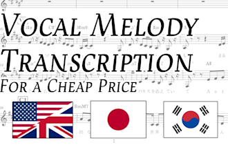 transcribe vocal melody for a cheap price