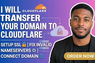 transfer domain to cloudflare setup SSL fix invalid nameserver connect domain