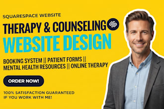 therapy website squarespace website mental health wellness counseling website