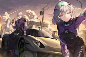 draw anime illustration, vtuber art, visual novel, wallpaper