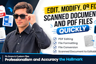 edit, modify, or fix scanned documents and PDF files quickly