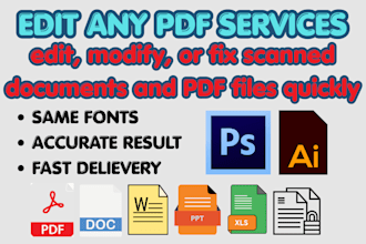 edit, modify, or fix scanned documents and PDF files quickly