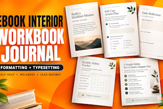 do canva self help ebook design, wellness workbook journal, pdf lead magnet
