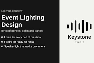 design a lighting concept for your event, conference or gala