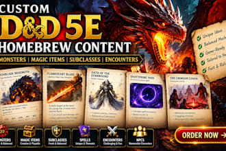 write dnd 5e homebrew monsters magic items subclasses and balanced encounters