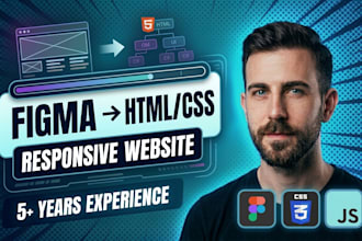 convert figma design to responsive HTML CSS website