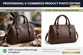 do amazon product background removal and add natural shadow
