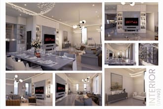 design interior for residential villa and apartments