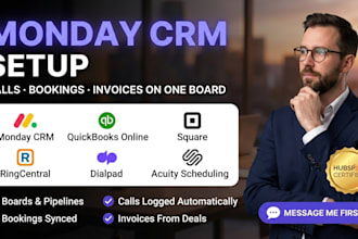 monday crm setup quickbooks online square ringcentral dialpad acuity scheduling