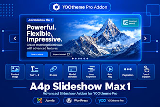 redesign joomla website with yootheme,update joomla,bug fix and remove malware