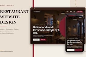 build a responsive website for your restaurant or cafe