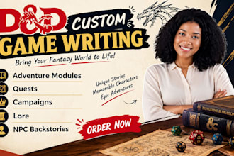 write dnd 5e adventure modules quests campaigns lore and npc backstories
