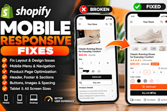 fix shopify mobile responsive and design issues