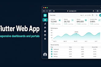 develop a flutter web app with responsive UI and firebase
