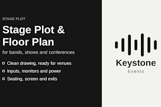 draw a professional stage plot and floor plan for your event