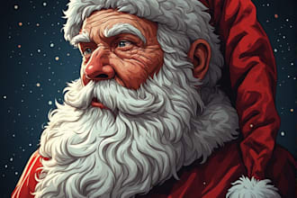 create a custom santa claus portrait